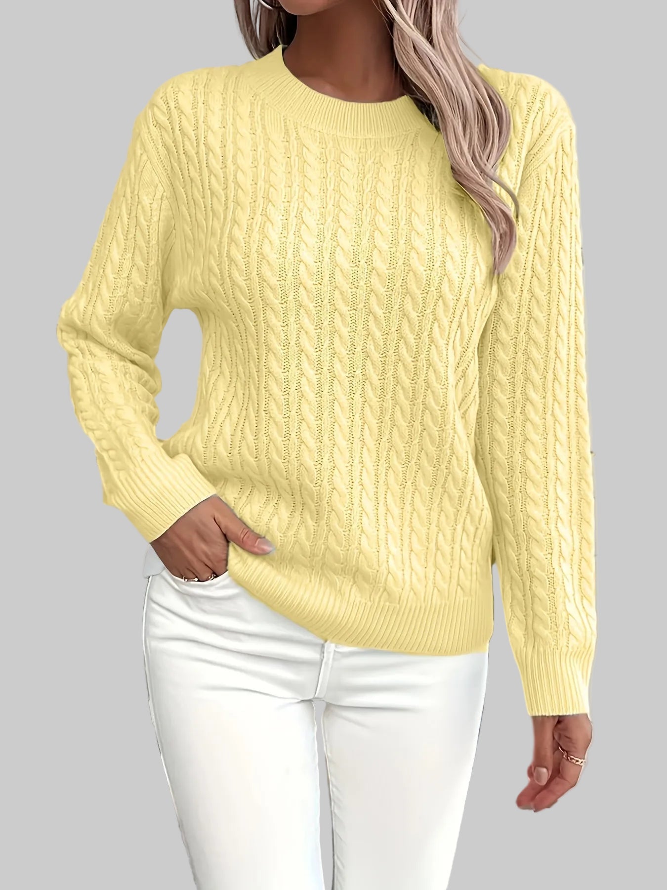 Bernila | Ladies' Cable Knit Jumper