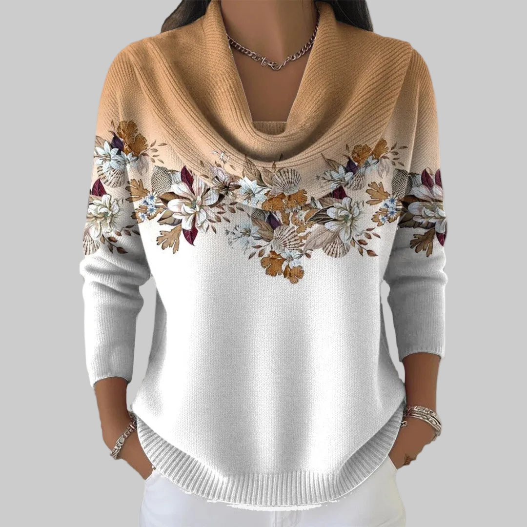 ALORA | FLORAL COWL JUMPER
