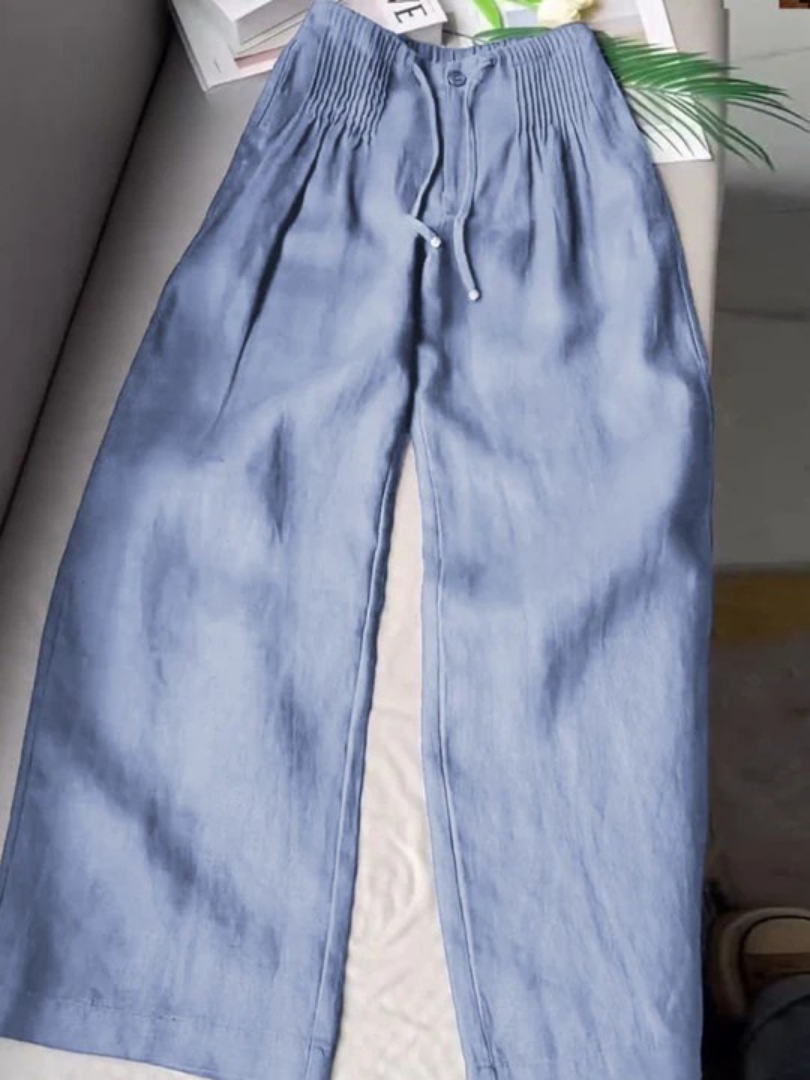 Camille | Wide-leg pants made of cotton and linen blend
