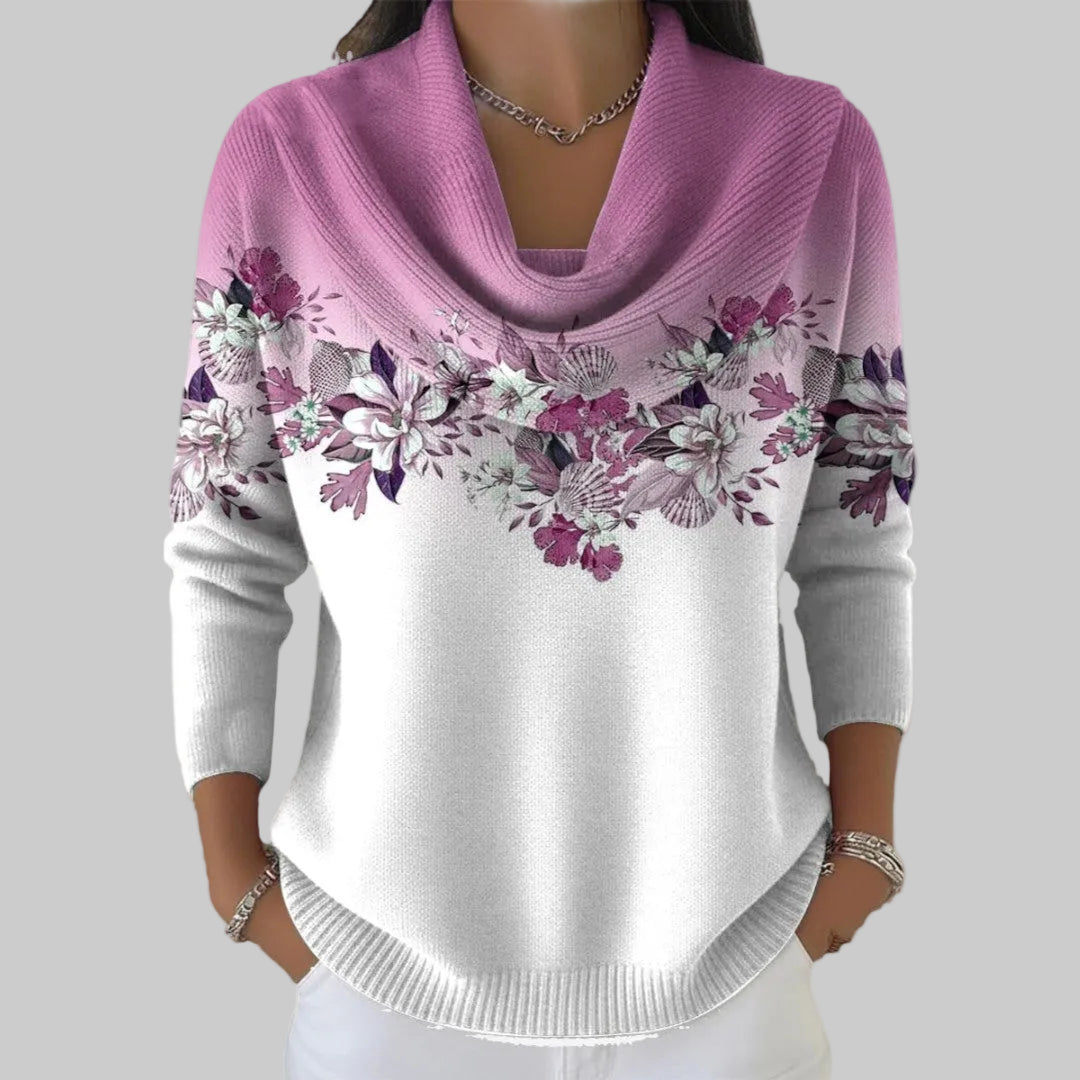 ALORA | FLORAL COWL JUMPER