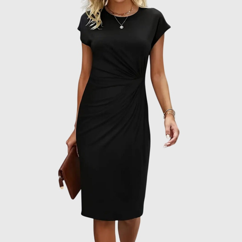 Anouk | Formal Short Sleeve Midi Dress for Women