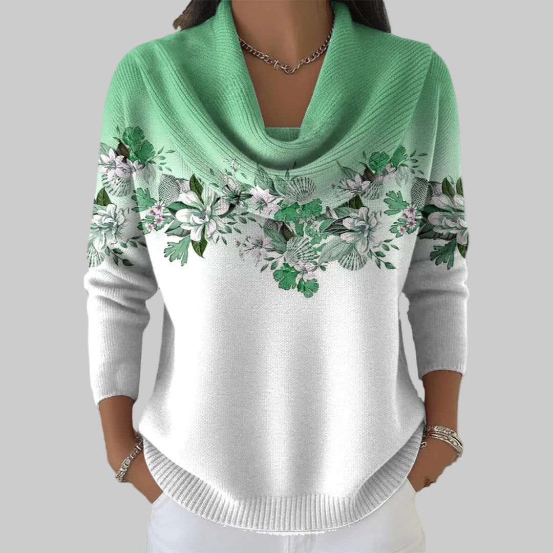 ALORA | FLORAL COWL JUMPER