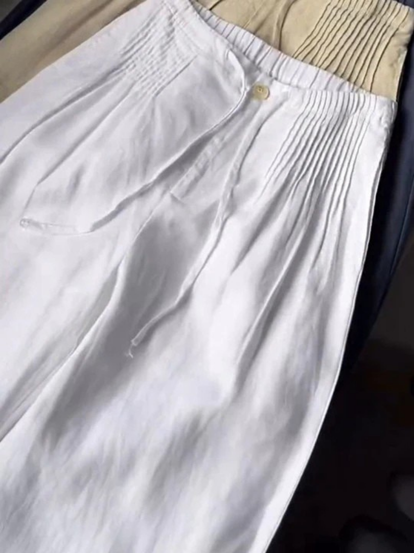 Camille | Wide-leg pants made of cotton and linen blend