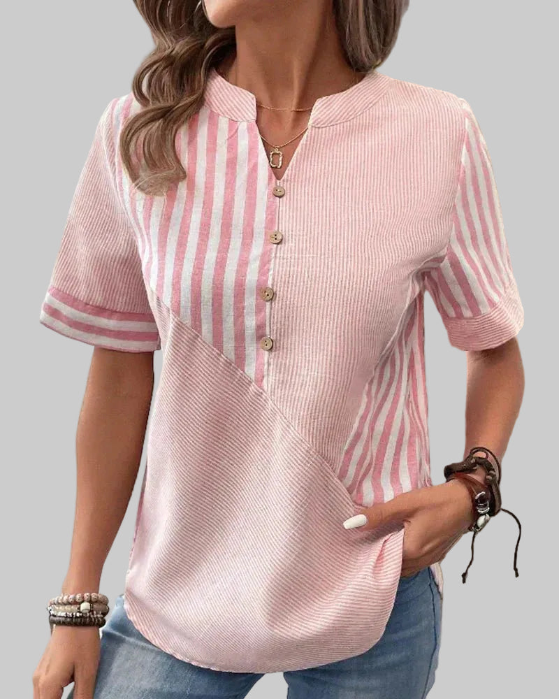 Lila | Soft Striped Blouse