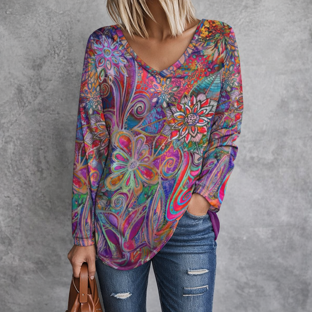 Vintage Floral Print T-Shirt