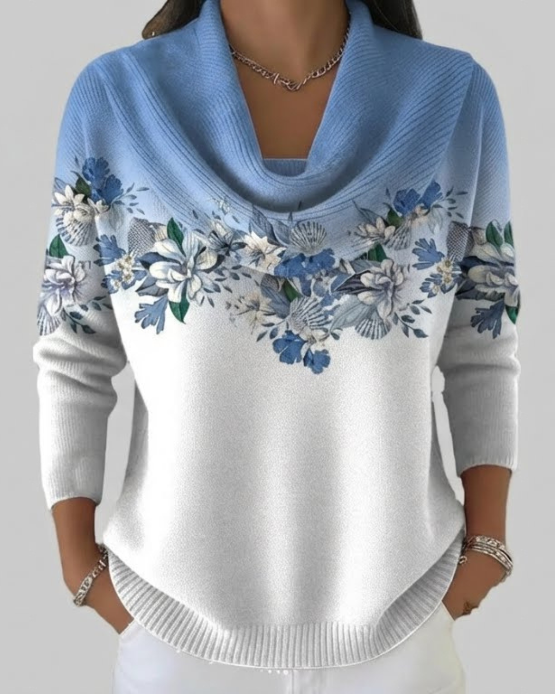 ALORA | FLORAL COWL JUMPER