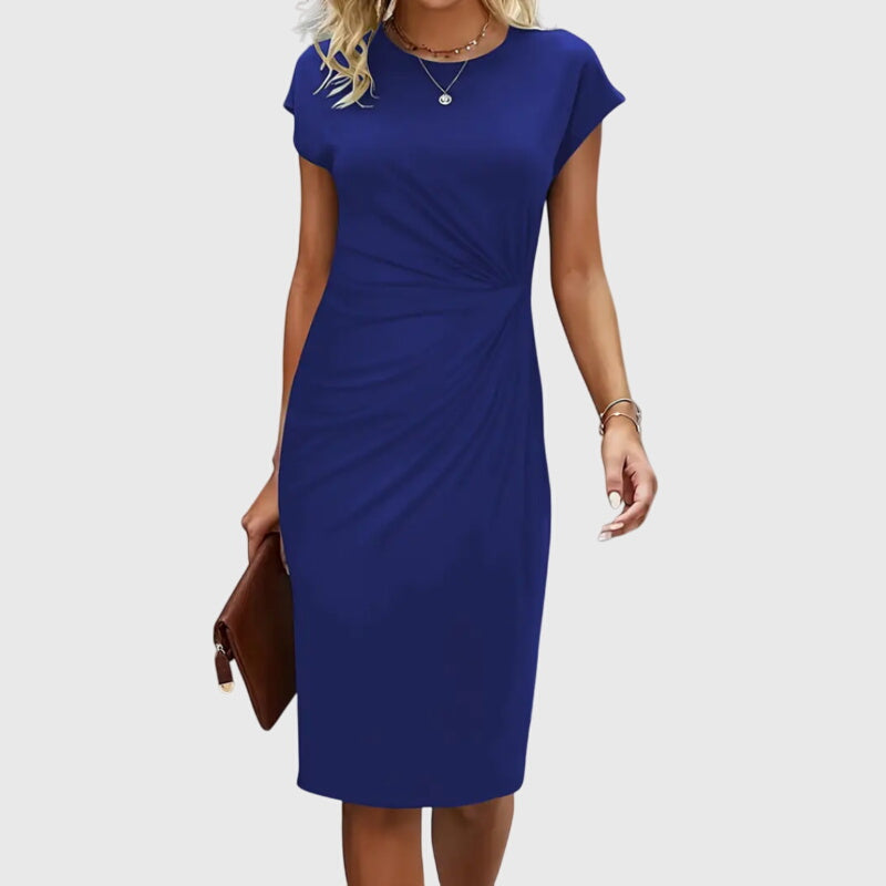 Anouk | Formal Short Sleeve Midi Dress for Women