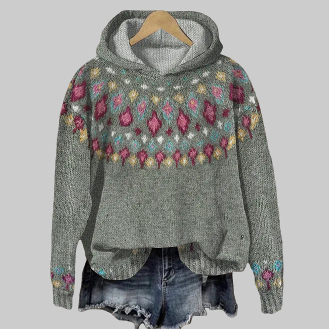 CAROLE | Heritage Fair Isle Knit Hoodie